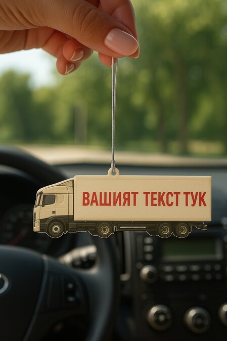 Персонализирано украшение „макет камион“ за автомобил – идеален подарък за шофьор на камион