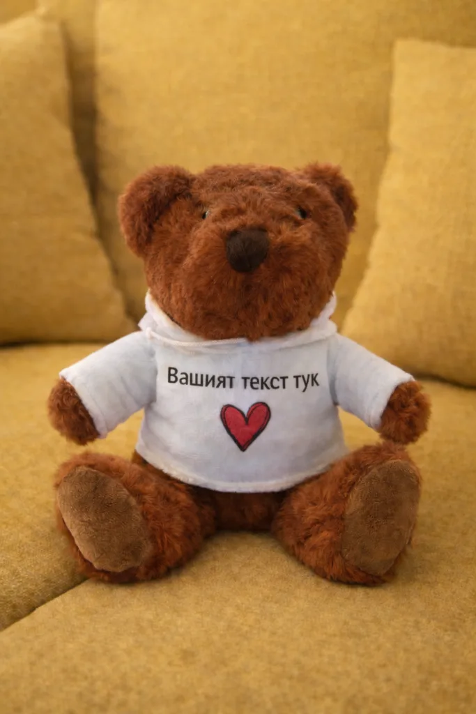 Плюшено мече с персонализиран надпис